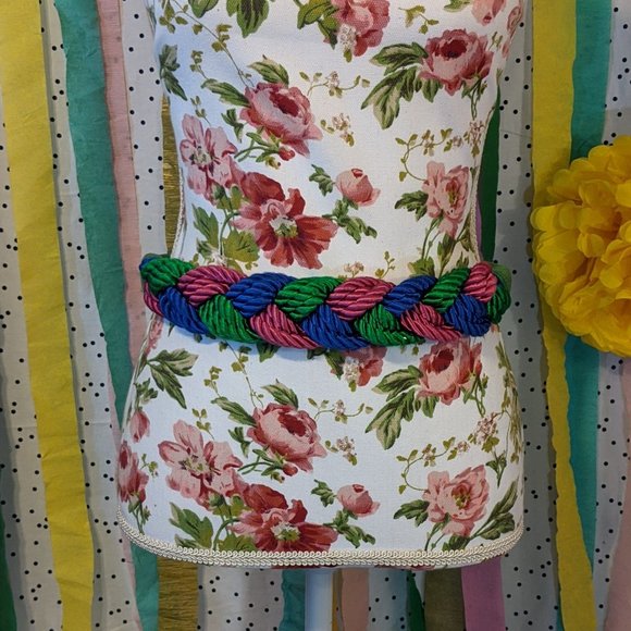 None Accessories - Vintage Multi-color Braided Belt